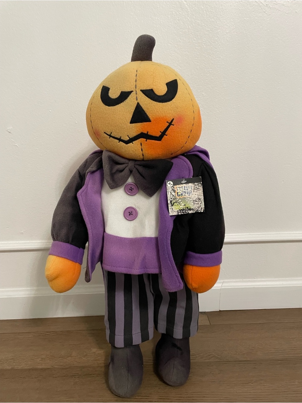 24” Vintage Kmart Pumpkin Vampire Porch Kid Halloween
